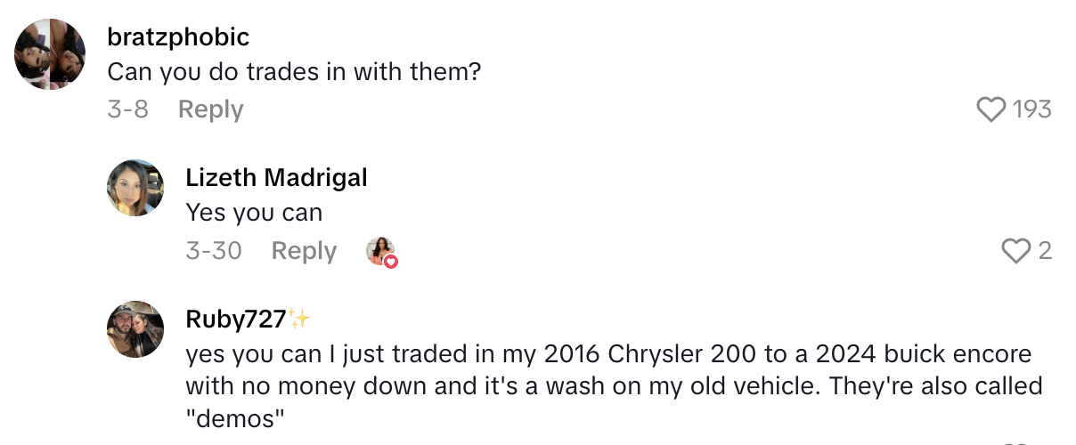 Screenshot 2025 06 26 at 3.09.29 PM Car Shopper Said She Got A Great Deal On A Cadillac By Buying A Loaner Vehicle.   A lot of dealerships don’t necessarily post their loaner vehicle.